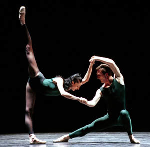 Ariana Lallone and Jeffrey Stanton in In the middle, somewhat elevated. Photo © Angela Sterling