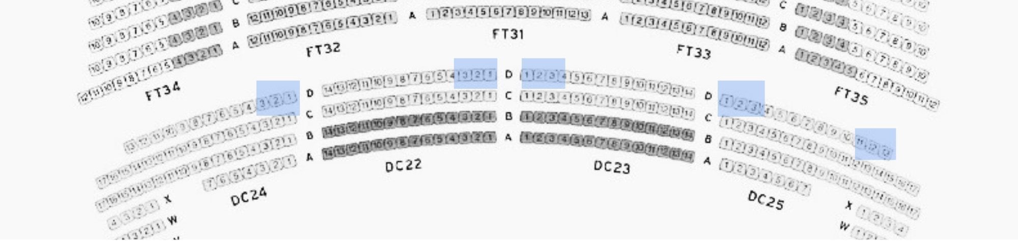 Dress Circle Seating Chart