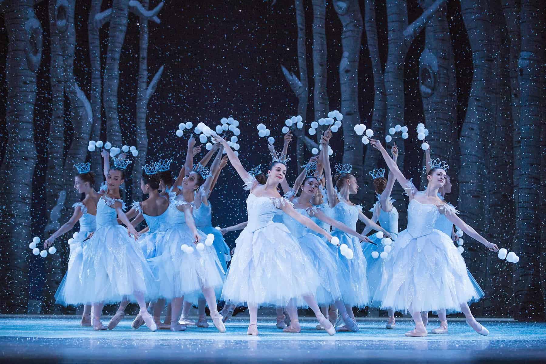 Snow scene. George Balanchine's The Nutcracker®, choreography by George Balanchine © The George Balanchine Trust. Photo © Angela Sterling.