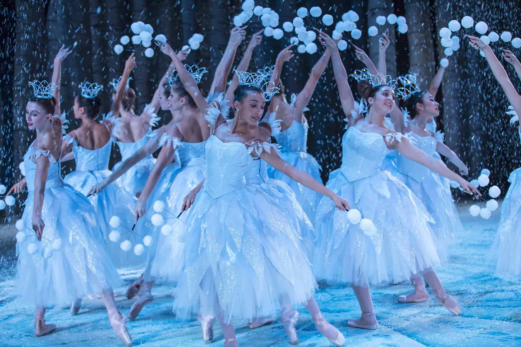 Snow scene. George Balanchine's The Nutcracker®, choreography by George Balanchine © The George Balanchine Trust. Photo © Angela Sterling.