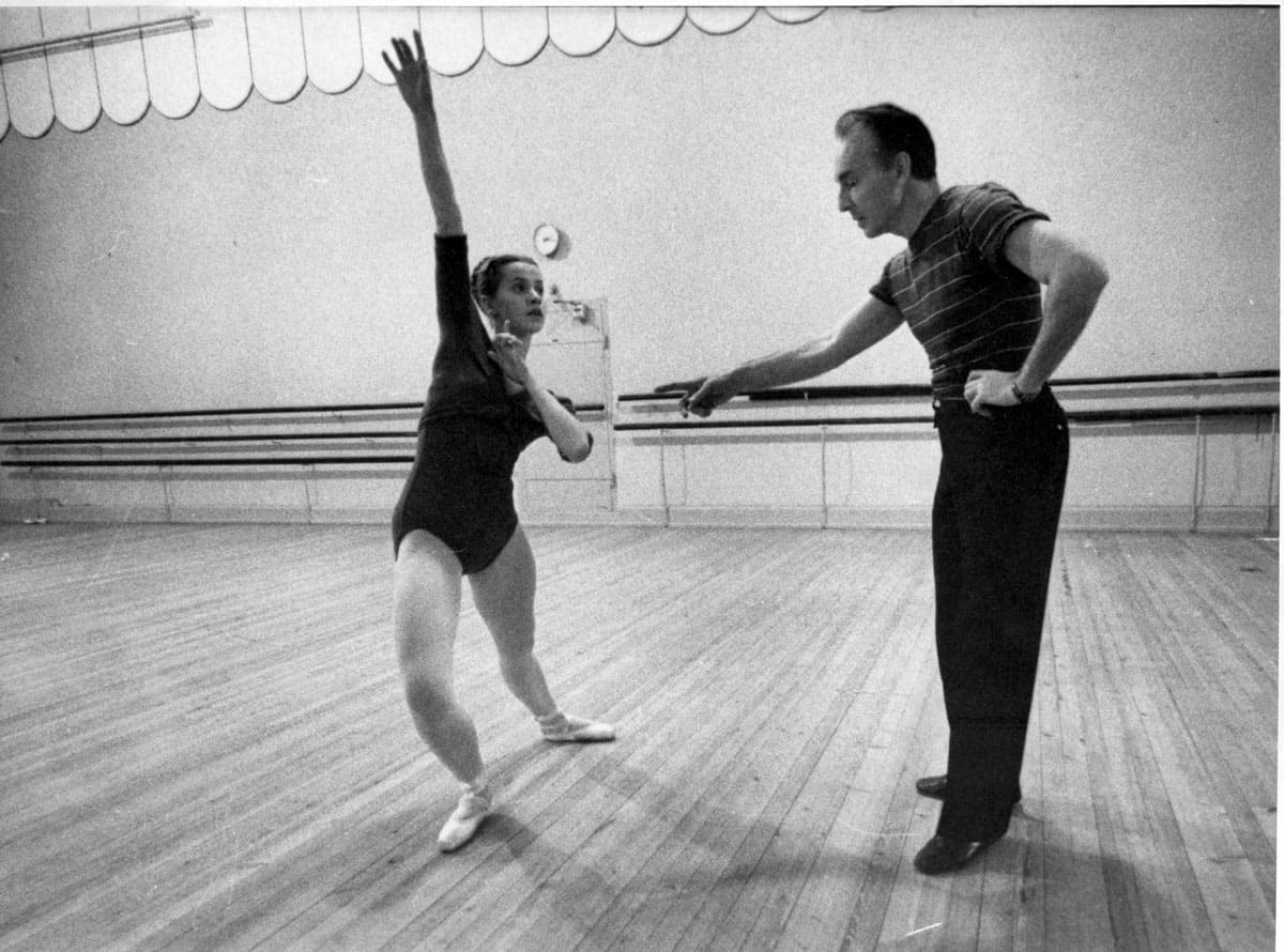 George Balanchine rehearsing Apollo while in Copenhagen.