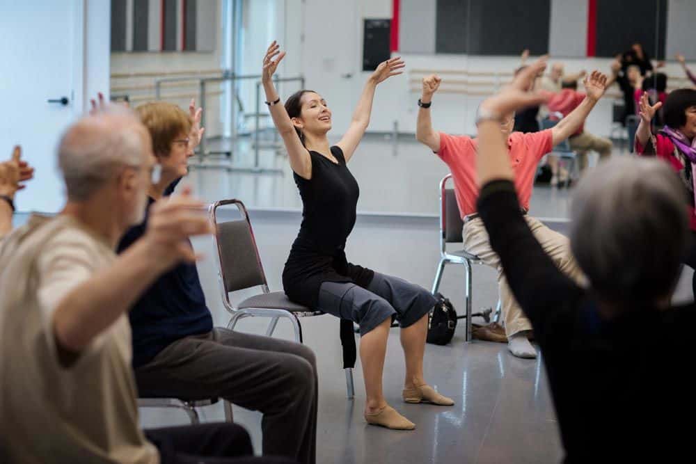 Dance for PD students in the classroom.