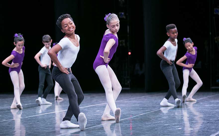 dancechance-1 PNB students performing on stage at McCaw Hall.