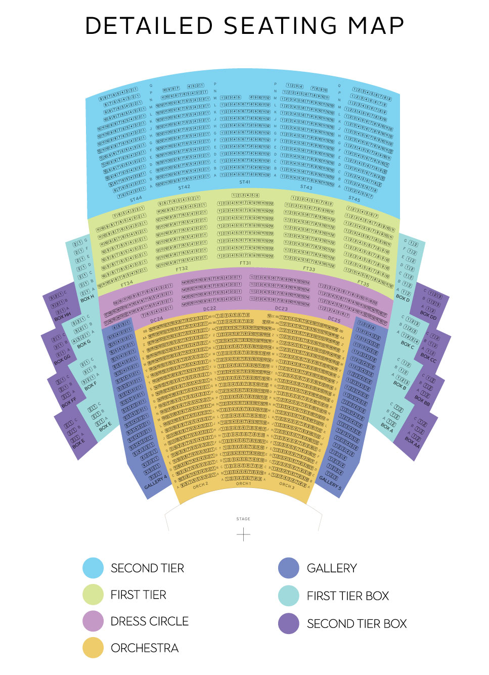 PNB Detailed Seating Chart